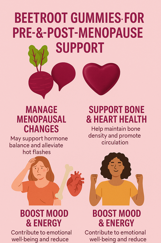 Beetroot gummies benefits for menopause: energy, heart health, and hormone balance